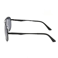 George Mens Matte Black Aviator Sunglasses