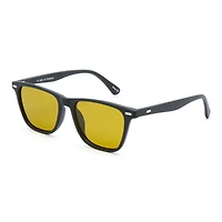 Lunettes de soleil polarisées George homme noires et oranges carrées