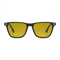 Lunettes de soleil polarisées George homme noires et oranges carrées