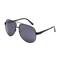 George Mens Black Polarized Aviator Sunglasses