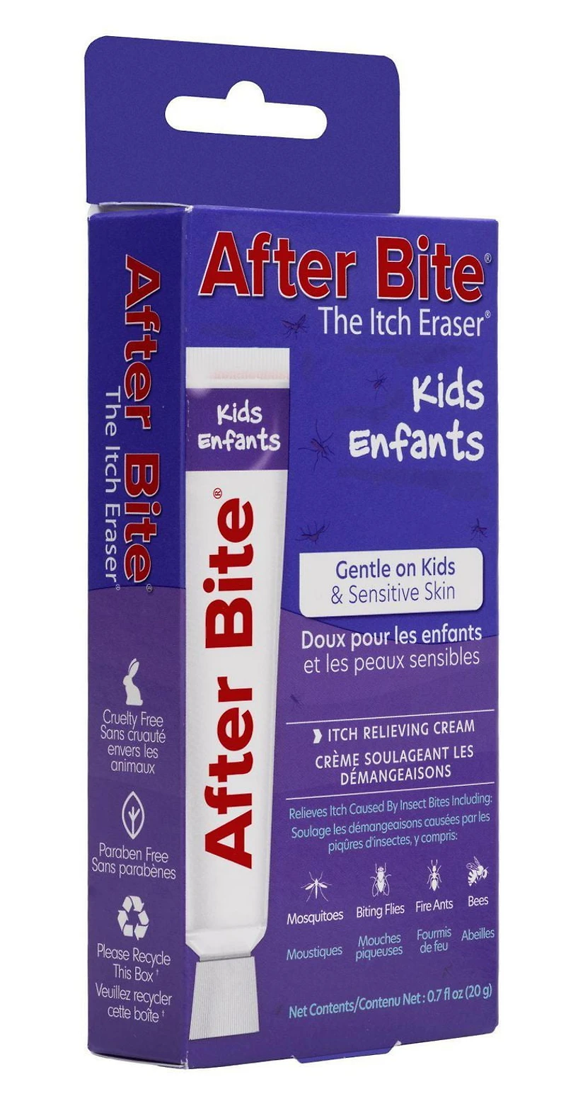 Crème douce à soulagement rapide formule éprouvée Itch Erazer d'After Bite pour enfants 20g