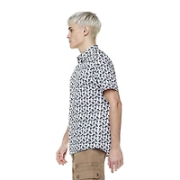 Chemise imprimée manches coutes pour homme Dark Black
