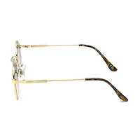Madden NYC Gold and Tortoise Round Sunglasses