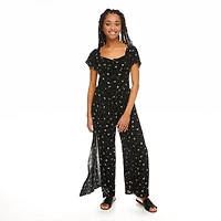 No Boundaries Women's Flutter Sleeve Top