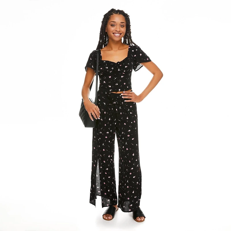 No Boundaries Women's Tie-Front Soft Pant