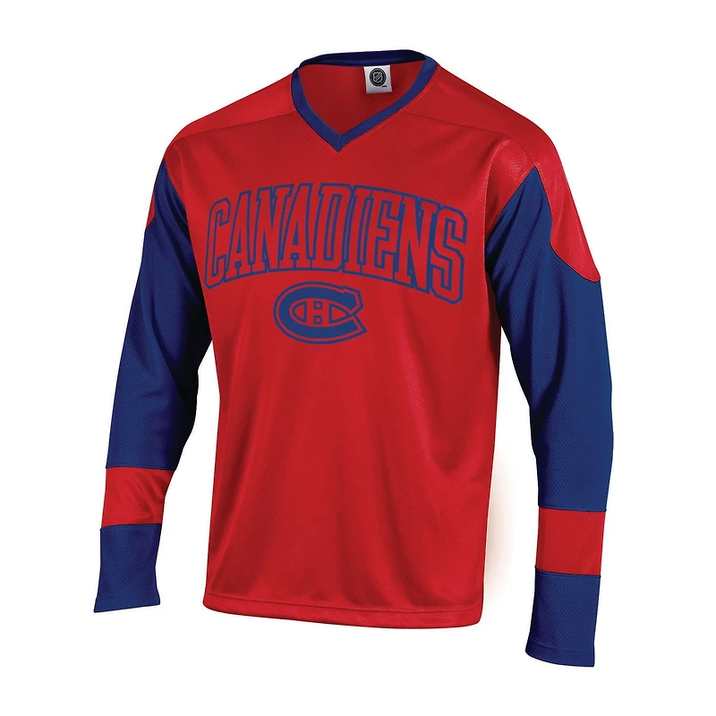 NHL Men's Montreal Canadiens Long Sleeve V-Neck T-Shirt
