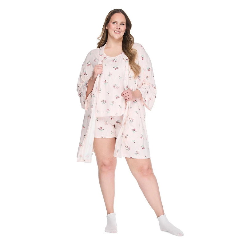 George Women's Plus Three Piece Robe Sleep Set