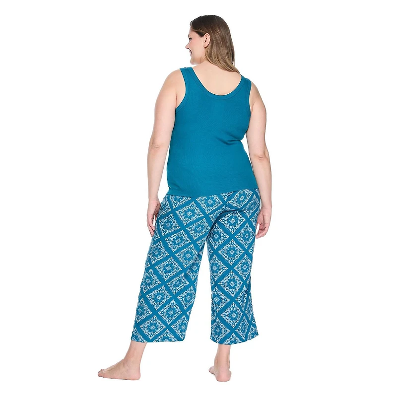 George Women's Plus Two Piece Capri Pajama Set