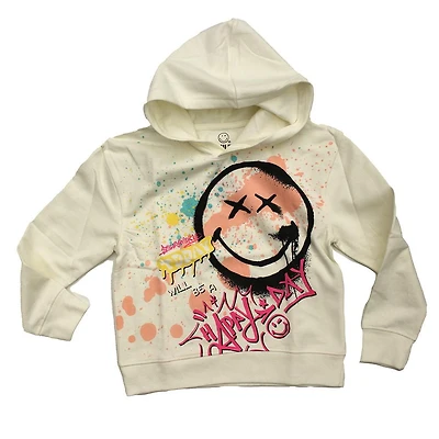 Sweat à capuche SmileyWorld® sous licence pour fille. Tailles: TP-TG
