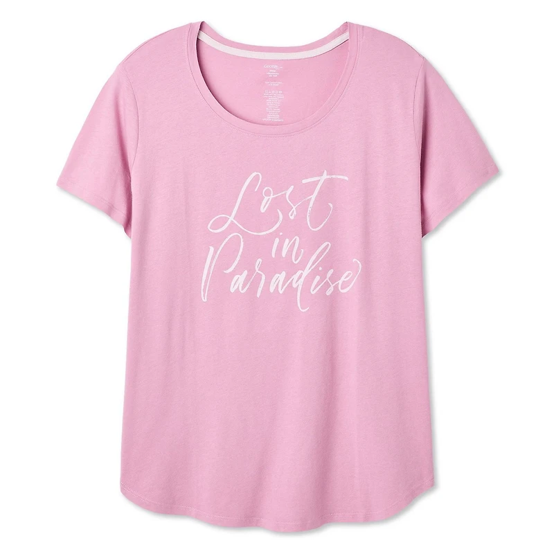 T-shirt de nuit avec encolure dégagée George Plus pour femmes