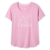 T-shirt de nuit avec encolure dégagée George Plus pour femmes