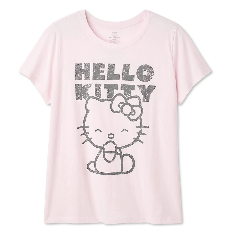 T-shirt à imprimé graphique Hello Kitty Plus pour femmes