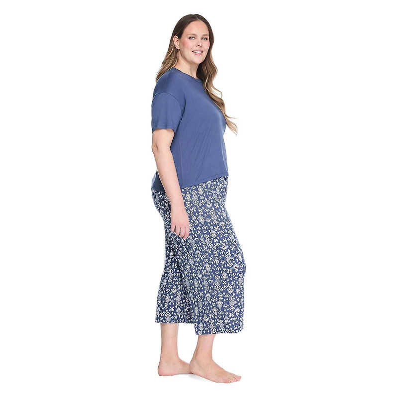 George Women's Plus Two Piece Capri Pajama Set