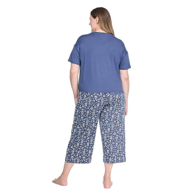 George Women's Plus Two Piece Capri Pajama Set