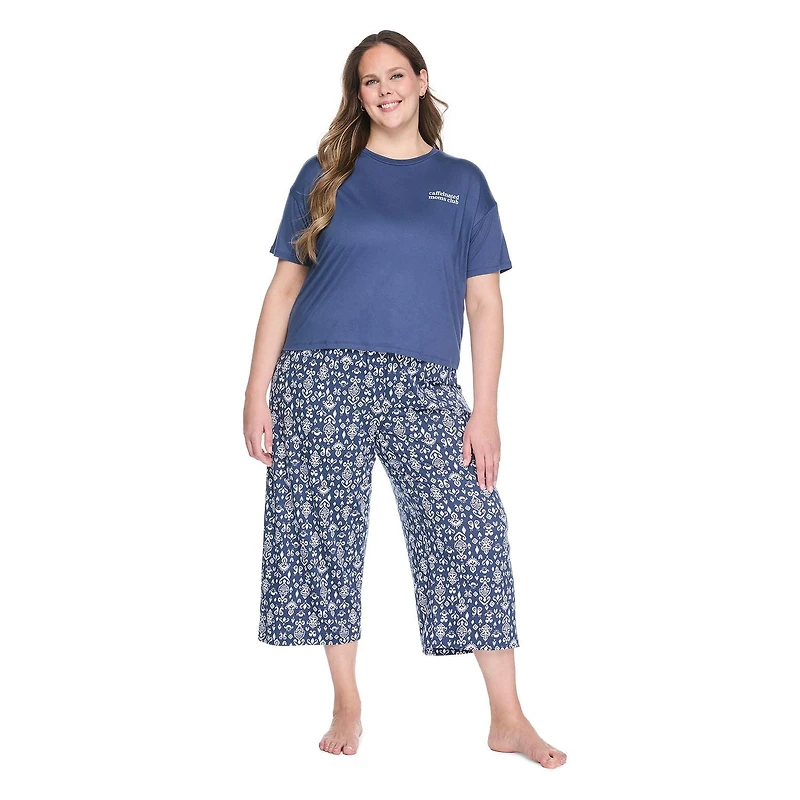 Pyjama 2 pièces avec capri George Plus pour femmes