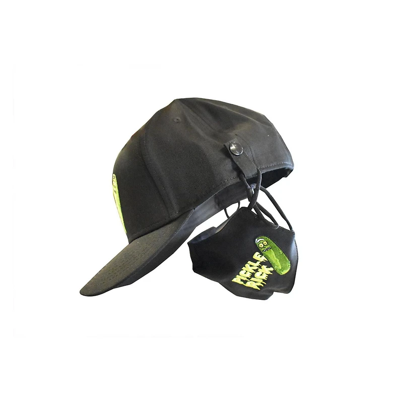 Men's Rick And Morty  Pickle Rick Pickle Cap and Mask Combo