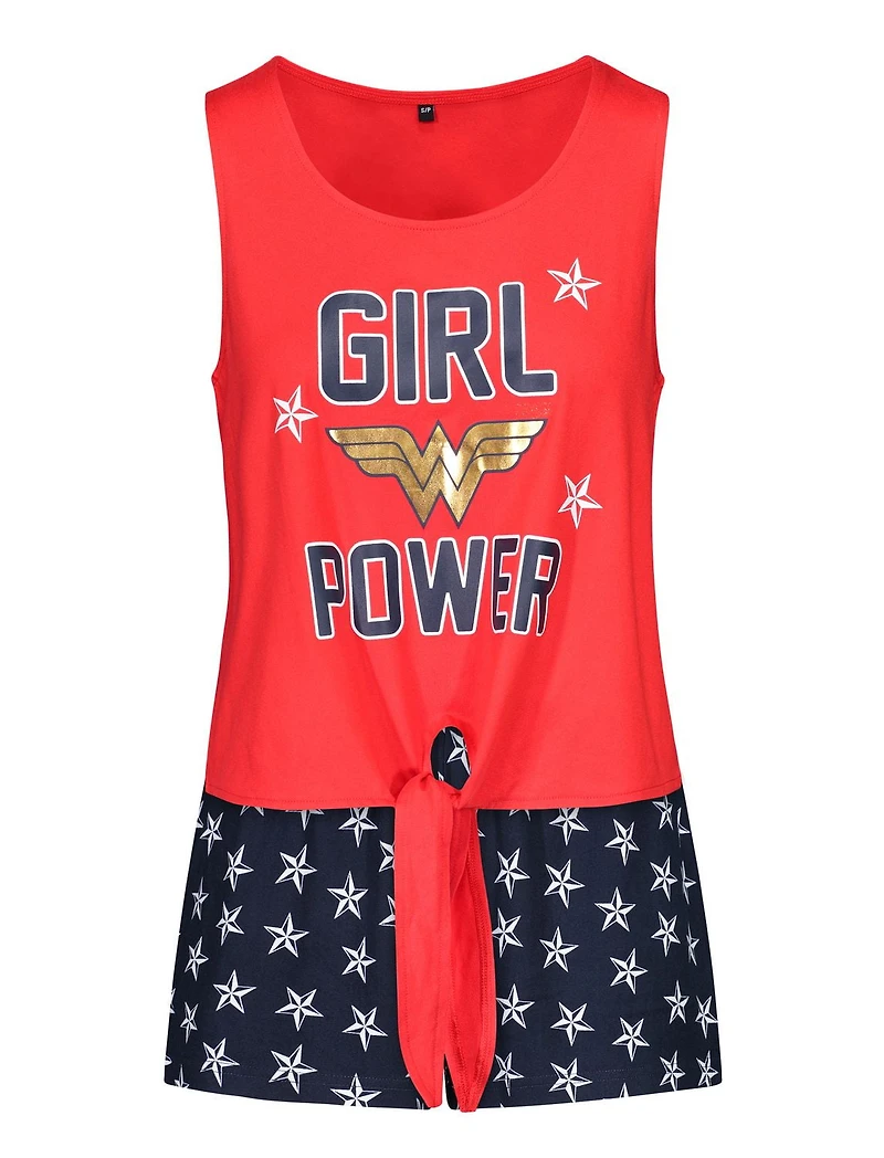 Ensemble de pyjama deux pièces pour dame Wonder Woman