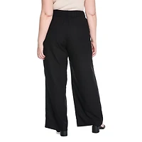 Lane Bryant Women's Plus Linen-Blend Wide Leg Pant