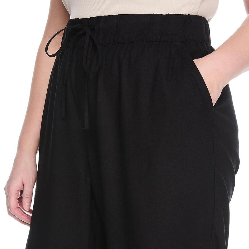 Pantalon évasé en mélange de lin Lane Bryant Plus pour femmes
