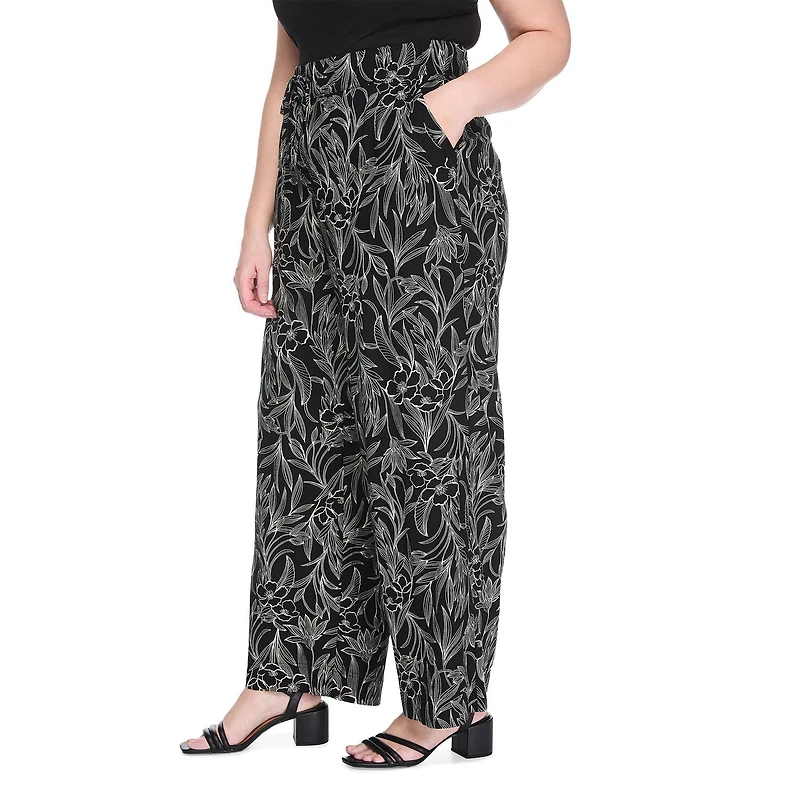 Pantalon évasé en mélange de lin Lane Bryant Plus pour femmes