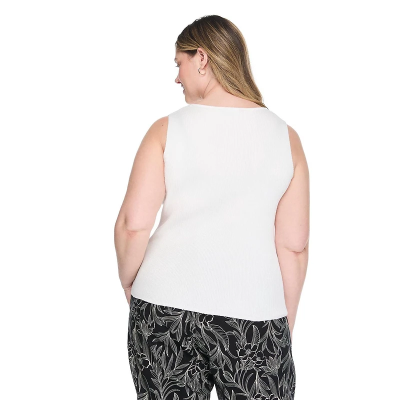 Lane Bryant Women's Plus V-Neck Sweater Tank Top