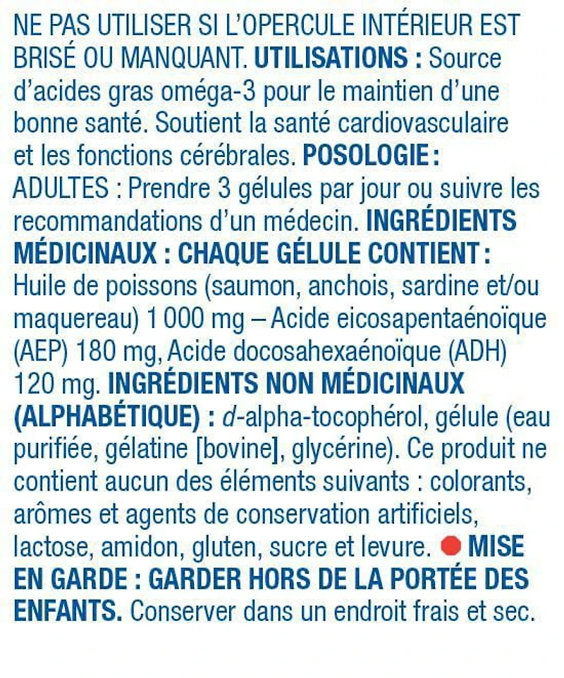 Equate Wild Salmon & Fish Oils 1000mg 180 EPA/120 DHA