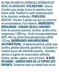 Equate Wild Salmon & Fish Oils 1000mg 180 EPA/120 DHA