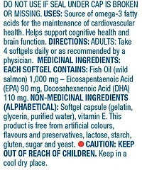 Equate Huile de saumon sauvage d’Alaska 1000mg