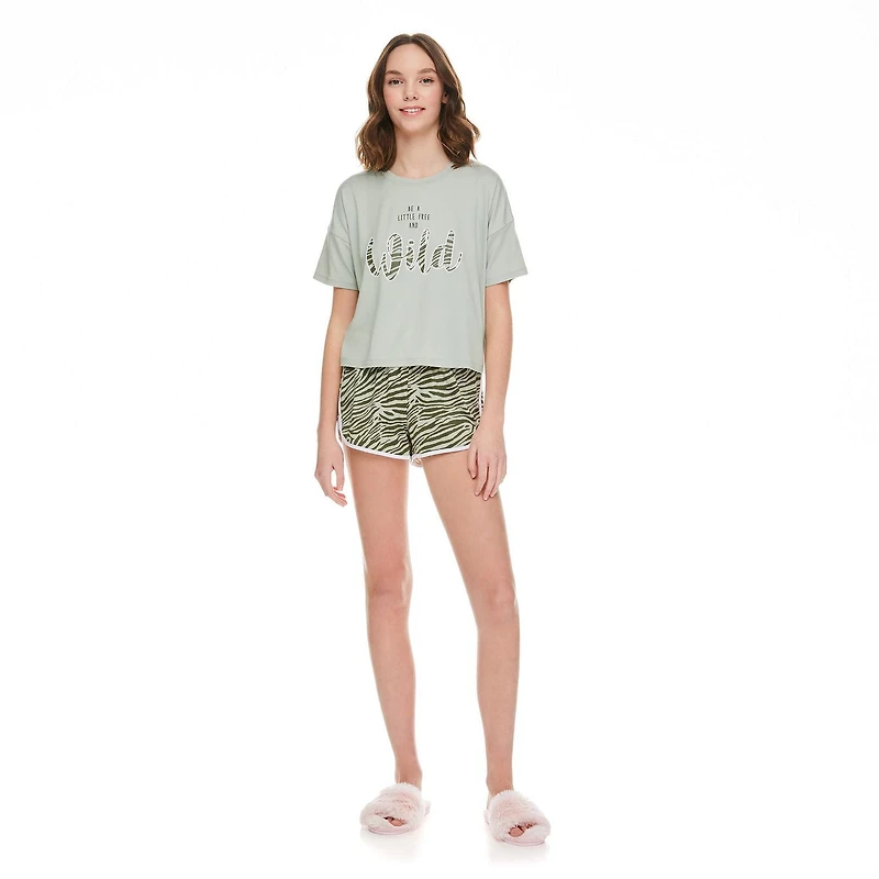 No Boundaries Women's Boxy Sleep Tee