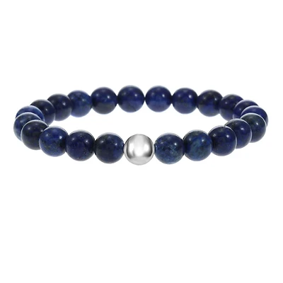 Luxury Designs Lapis beads stretch bracelet
