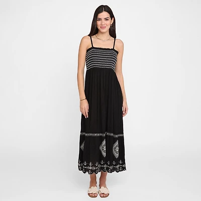 Devoted, Robe longue brodée, tailles TP à TG