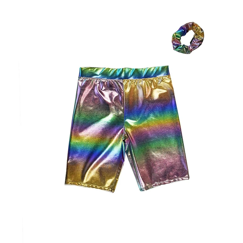 Girls Mini Pop Kids Iridescent Pop Bike Shorts