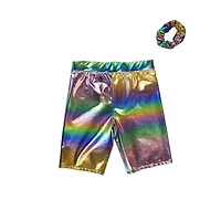 Girls Mini Pop Kids Iridescent Pop Bike Shorts