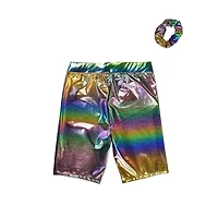 Girls Mini Pop Kids Iridescent Pop Bike Shorts