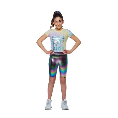 Girls Mini Pop Kids Iridescent Pop Bike Shorts