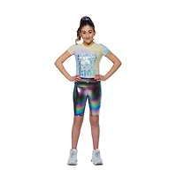 Girls Mini Pop Kids Iridescent Pop Bike Shorts