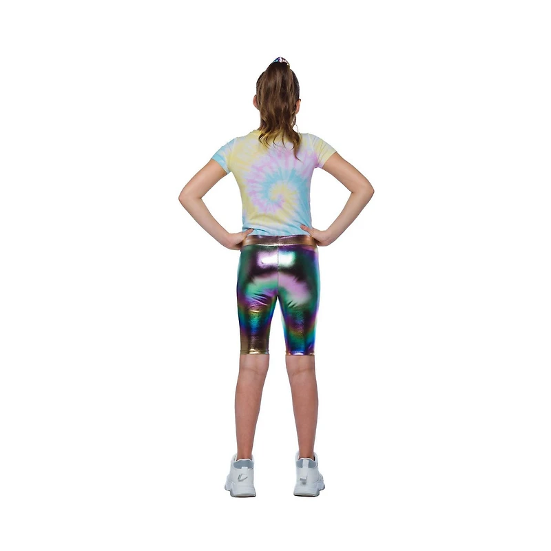 Girls Mini Pop Kids Iridescent Pop Bike Shorts