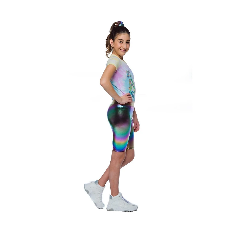 Girls Mini Pop Kids Iridescent Pop Bike Shorts