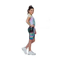 Girls Mini Pop Kids Iridescent Pop Bike Shorts