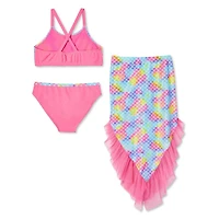 George Girls' Mermaid Skirt 3-Piece Set