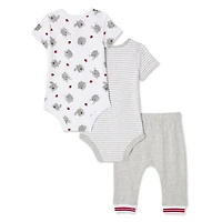Canadiana Infants' Unisex Bodysuit and Pant 3-Piece Set