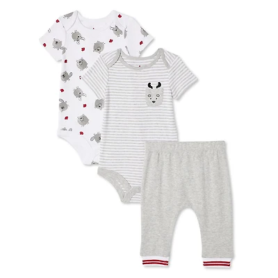 Canadiana Infants' Unisex Bodysuit and Pant 3-Piece Set