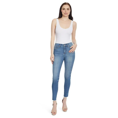 Sofia Jeans by Sofia Vergara Women's Rosa Seamed Leg Fray Jeans