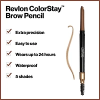 Crayon à sourcils Revlon ColorStay, longue tenue, hydrofuge, avec applicateur rétractable à pointe inclinée, 0,35 g 0,35 g