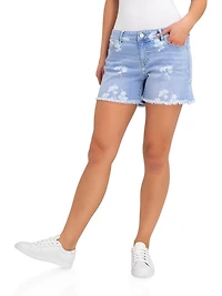 Jordache Women's Boyfriend Short with Fray