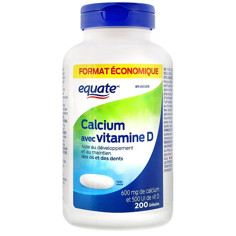 Equate Calcium with Vitamin D