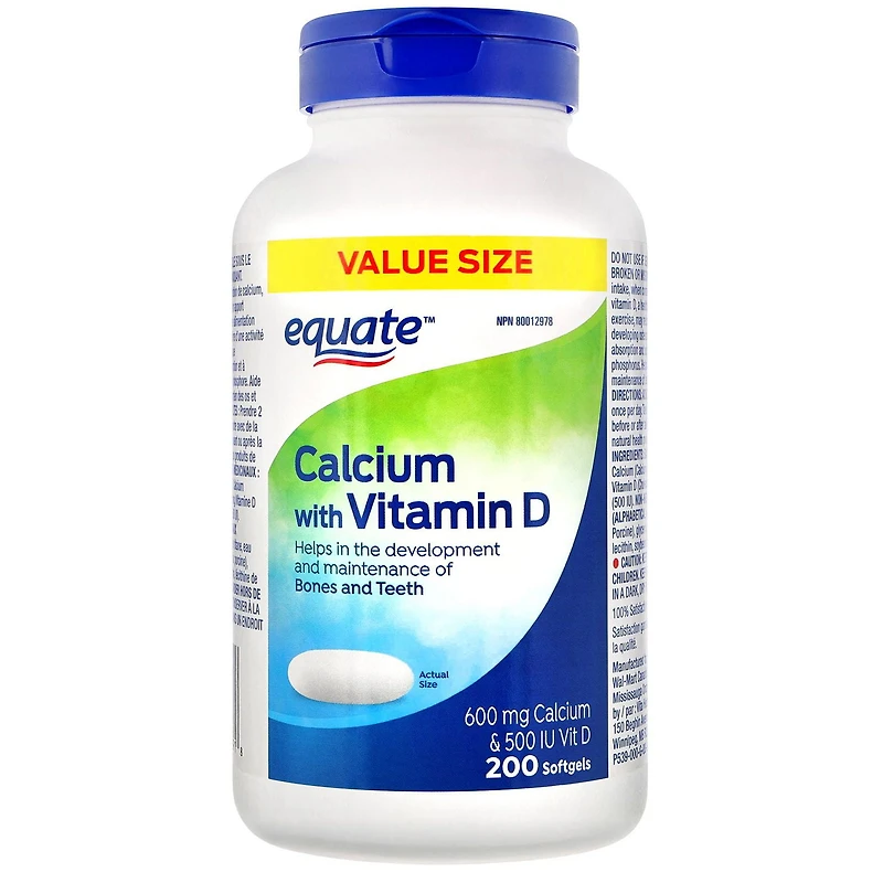 Equate Calcium with Vitamin D