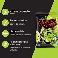 Black Diamond Cheestrings Pizza Mozzarella Cheese X-Treme Jalapeño Stringable