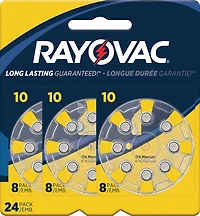 Paquet de 8 piles d'appareil auditif Rayovac format 312 ROV HAB 312 - paquet de 8