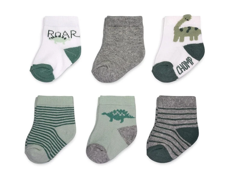 Child of Mine by Carter's 6pk Boys Dino Crew Socks